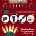 Meonum Chasing Christmas Lights, 8 Function Controller Clear Mini Bulbs Green Wire Indoor String Lights, 71 Feet Long Holiday Decor, for Christmas Tree(Multicolor,150 Bulbs)