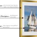 3 x PEALSN 12x16 Picture Frame, Display Pictures 8.5 x 11 with Mat or 12 x 16 without Mat for Wall Mounting Display, Photo Frames, Gold.