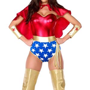 Forplay Women's Super Seductress Costume Set (Large/X-Large, Red)