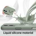 2 x for iPhone 16 Case with 2 Screen Protectors - Compatible with Magsafe - Upgraded Camera Protection - Liquid Silicone Protective Phone Case for Men, Women,Girls - Porcelain Blue