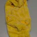 Dachshund Dog Fleece Jumpsuit Turtleneck Sweater, Suitable for Dachshunds, Winter Soft Cozy Dog Pajamas Clothes (Yellow, Medium)