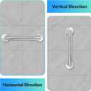 Shower Grab Bar, 2 Pack 12 Inch Brushed Nickel Bathroom Safety Bar, 1.25" Diameter 304 Stainless Steel Grab Bars for Bathtubs and Showers, Handicap Shower Grab Bar for Seniors Elderly