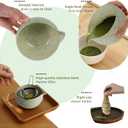 Inmorven Matcha Whisk Set, 7 Pcs Matcha Kit Includes Matcha Bowl, Whisk & Holder, Bamboo Scoop, Scoop Rest, Sifter & Tea Towell - Japanese Tea Tools For Ceremony Gift