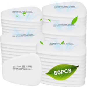 50PC 5N11 Respirator Filter Cotton, 6001 Filter Cartridges for Respirator Particulate Filter for Use with 6200, 6502, 6800, 7502 Series Respirator Against Particulates, Dust, Paint, Sanding