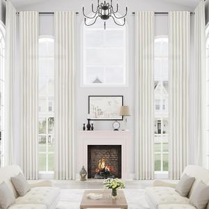 Natural Linen Curtains for High Ceiling Living Room Custom Drapes Linen Semi Sheer Window Curtain Neutral Boho Farmhouse Sheer Curtain 52x216