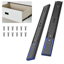 PHWALK 20 Inch Soft Close Full Extension Drawer Slides, Ball Bearing Heavy Duty 100 lb Capacity Drawer Glides for File Cabinet, Closet, Dresser and Office Drawers – Side Mount Black Rails (2 Pairs)