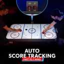 GoSports 48 Inch Air Hockey Arcade Table - Oak or Black - Includes 2 Pushers, 3 Pucks, AC Motor, and LED Scoreboard