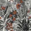 Livelynine Black White Floral Wallpaper Peel and Stick Vintage Burnt Orange Botanical Flower Wall Murals Removable Self Adhesive Bathroom Wall Paper Waterproof Contact Paper Wildflower 17.5x78.8 Inch