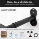 Bike Wall Mount - Horizontal Wall Hanger, Adjustable Design for Road, Mountain and Hybrid Bikes up to 48.5 lbs - Space-Saving Bike Rack for Garage or Apartment - Sturdy Indoor Bicycle Storage