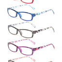 Kerecsen Reading Glasses 5 Pairs Fashion Ladies Readers Spring Hinge with Pattern Print Eyeglasses for Women (Multicolor, 4.0, x)