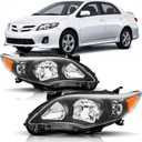 Headlight Assembly Black Housing for 2011 2012 2013 Toyota Corolla US Model
