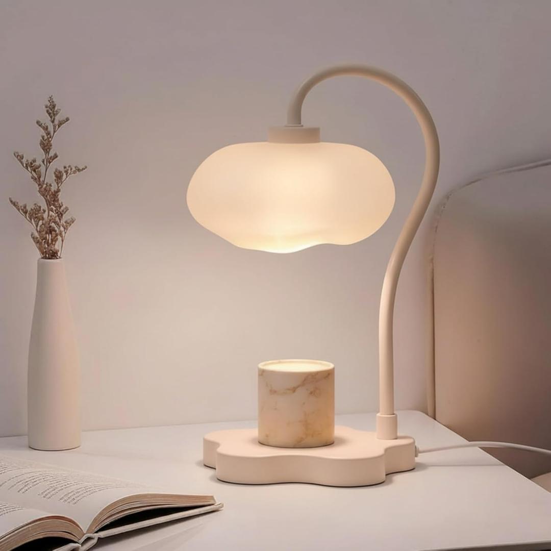Glooglitte Mother's Day Cloud Candle Warmer Lamp with Timer Dimmer Cute Warming Lamp Adjustable Wax Melt Light Bedside Table Scented Wax Light for Bedroom House Living Room Birthday Gift for Women