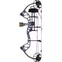 Bear Archery Royale Ready to Hunt Compound Bow Archery Set with Archery Accessories for Adults and Youths, 12”- 27” Draw Length, 5-50 Lbs Draw Weight, Up to 290 FPS, Fred Bear Twilight/Black, Right hand