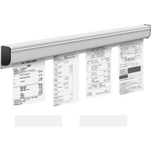 12 Inch Kitchen Order Holder,Aluminum Wall-Mounted Receipt Holder with Double-Sided Tape, Job Ticket Holder for Commercial Kitchen Cafes Pubs Bars,Slide Out Orders Display Rail for Kitchen Restaurant