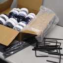 6 Pack 9FT String Light Poles for Outdoor,Metal Lights Hanging Pole Outside with Fork,Light Stand for Patio, Pergola, Garden, Backyard, Yard, Camping Party