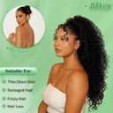 Youthfee 27 Drawstring Ponytail Deep Curly Heat Resistant Instant Clip Ponytail Extension Protective Style Afro Kinky Curly Hair Pieces for Women
