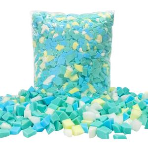 Shredded Memory Foam Filling 5lbs for Bean Bag Filler, Without Added Gel Particles, Premium Soft Refill and Great for Stuffing, Multi Color and Shape (5 Pound (Pack of 1))