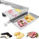 Bone Meat Cutter, Manual Meat Slicer Meat Cutting Machine Ribs Meat Chopper Slicing Machine for Home for Fish, Beef, Chicken, Ribs, Jerky, Vegetable, Deli Food
