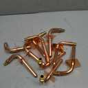 Pack of 10 Copper Stub Out Elbows with Wall Flange PEX-A Stub Out 1/2-6inch Lengh- Easy to Install, Lead-Free-PEX-A Stub Out Accessories,Barb Crimp PEX-A Copper Stub Out Elbow with Wall Flange., 6"p10