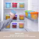 Ninja Creami Pints and Lids - 4 Pack Ninja Creami Pints, 16 oz Ninja Creami Containers, Creami Pint Containers Compatible with Ninja NC299AMZ & NC300 Series Ice Cream Maker - Tight Sealing & Anti-Slip