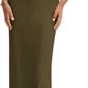 PRETTYGARDEN Women's Off The Shoulder Maxi Dresses 2025 Summer Formal Elegant Cocktail Party Wedding Guest Long Dress (Medium, Army Green)