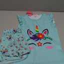 QPANCY Matching Girls & Dolls Pajamas Unicorn Pj Sets Summer Cotton Sleepwear, 4-5Y