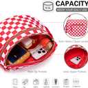 Pure Colour Crossbody Bum Bags for Women Spacious Checkered Cross body Bag Nylon Trendy Fanny Pack for Travel