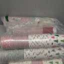 Zhehao 100 Pack 9 oz Christmas Paper Coffee Cups with Lids Disposable Paper Hot Cocoa Cups Christmas Drinkware Party Supplies for Coffee Tea Beverage(Gnomes)