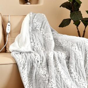 Bearhug Electric Heated Throw Blanket 50" x 60", Reversible Faux Fur & Sherpa, 6 Heating Levels & 4H Auto Off, Over-Heat Protect, ETL Certification, Machine Washable Bearhug Electric Heated Throw Blanket 50" x 60", Reversible Faux Fur & Sherpa, 6 Heating Levels & 4H Auto Off, Over-Heat Protect, ETL Certification, Machine Washable