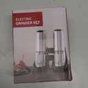 QTDHG Electric Salt and Pepper Grinder Set TypeC Fast Charging, Automatic Salt and Pepper Shakers Adjustable Coarseness, Stainless Steel Rechargeable Salt and Pepper Grinder with LED Light