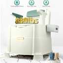 Bedside Commode, Portable Toilet for Adults, Commode Chair for Toilet with Arms, Height Adjustable, 2 Toilets and Induction Night Light, Potty Chair for Elderly and Disabled