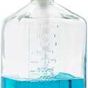 37Oz Mouthwash Dispenser with Pump for Bathroom, Large Glass Countertop Mouth Wash Container with Non-Slip Mat