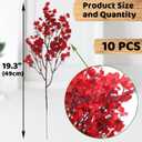 Hananona 10 Pcs 4th of July Flowers Artificial Babys Breath Fake Silk Patriotic Flowers for Independence Day Home Decor Floral Arrangement Table Centerpieces (10, Mix)