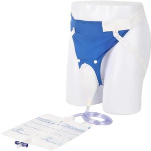2026 Upgraded Urine Collection Bag Reusable Condom Catheter with 1000ml/2000ml Drainage Bags, Portable Wearable Male External Catheter & Urine Collection System (Elderly Men)