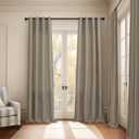 Pitalk Taupe Linen Curtains 84 Inch Length for Bedroom Living Room Soft Thick Textured Brown Window Drapes Semi Sheer Light Filtering Burlap Colored Farmhouse Country Decor 2 Panels Grommet 52x84 Long