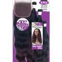 Shake N Go Organique Mastermix Bali Wave 18"/20"/22" + 4" x 4" Closure 4pcs Color: 2