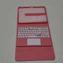 Compatible for iPad 11th 10th Generation Case with Keyboard, Folio Cover with Pencil Holder, Multi-Touch Trackpad, 7 Color Backlit, Detachable Keyboard for iPad (A16) 11th/10th Gen (Pink)