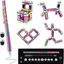 Easter Basket Stuffers for Teens Toddler Magnetic Fidget Pen, Magnetic Pen for Teenage Boys, Decompression Magnet Pen Fidget Toy Pens, Birthday Novelty Toy for Classroom Students Present (Small, Colorful)
