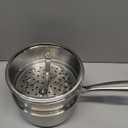 Ohtomber Stainless Steel Sauce Pan - Tri-Ply 1.5 Quarts Steamer for Cooking, Small Cooking Pot with Steamer Basket, Sauce Pan with Lid, Non Stick Saucepan, Induction Steam Pot for Vegetable, Oatmeal