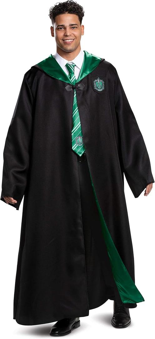 Harry Potter Robe, Deluxe Wizarding World Hogwarts House Themed Robes for Adults, Movie Quality Dress Up Costume Accessory (Medium (38-40))