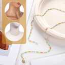 2 x 4 Meters Colorful Oil Drip Cable Chain for Jewelry Making, KC Gold Plated Brass Chain for Women, Mixed Color Dripping Oil Cable Links, Necklace, DIY Jewelry(30 Open Jump Rings+10 Lobster Clasps