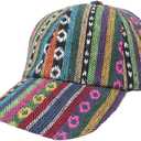 Boho Baseball Cap for Men Women Vintage Golf Dad Hat Adjustable Low Profile Cotton Hat Sun Protection Visor Cap Outdoor, One Size