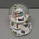 MUMTOP Christmas Snow Globes, Snow Globes Christmas with Musical Battery Operated LED Lights Glittering Water Globes Winter for Holiday Home Indoor Christmas Decorations and Gifts