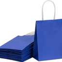 SUNCOLOR Mini Blue Gift Bags with Handles 25-Piece 6" Mini Goodie Bags (Navy Blue, Solid, Versatile Occasions, Perfect for Father's Day, Graduations, Birthday Parties)
