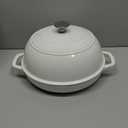 Enameled Cast Iron Dutch Oven Pot with Lid, Bread Oven for Sourdough Bread Baking, Dutch Ovens with Bread Proofing Basket& Baking Supplies Set, 6 Quart, White