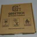 Geeetech Silk PLA Filament 1.75mm for 3D Printer, Metal-Like Shiny Consumable 1kg (2.2lbs) 1 Spool, Dimensional Accuracy +/- 0.03 mm,Metallic White