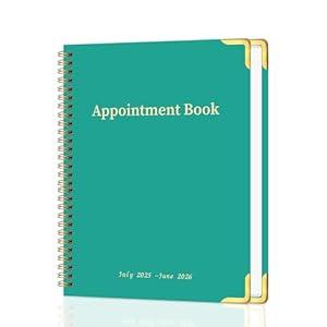 Appointment Book 2025-2026 Weekly & Monthly Daily Appointment Hourly Planner with Hardcover, from July 2025 - June 2026, Daily 7am - 10 pm for Schedule Planning, 12 Monthly Calendar 9" x 11", Green