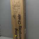 Overmont Camping Chair with Lumbar Support for Adults - Oversized with High Back Supports 450 LBS - Heavy Duty Folding Chair Portable for Outdoor Lawn Patio Balcony with Patent No.: US D1.028.543 S (Brown)