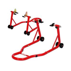 Garvee 900LBS Heavy Duty Motorcycle Front and Rear Stands
Motorcycle Stand Wheel Lift Combo with Prong + L Swingarm,Paddock Stands Lift for Most Motorcycles, Red