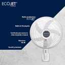 Taurus Bolt 16 Wall Mount Fan with Remote | Powerful Quiet Oscillating Wall Fan for Bedroom, Kitchen & Office | 3 Speeds, EcoJet More Airflow and Noiseless, Easy Installation, 284.5 square inches